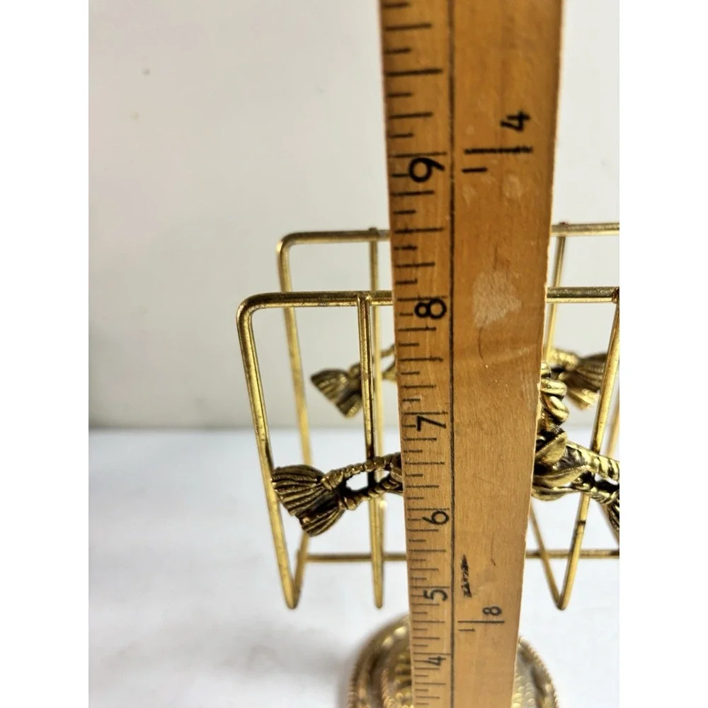Vtg Matson Stylebuilt Guest Towel Napkin Holder Gold Gilt Tassels Ormolu Metal